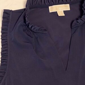 Michael Kors Midnight Blue Ruffled Dress